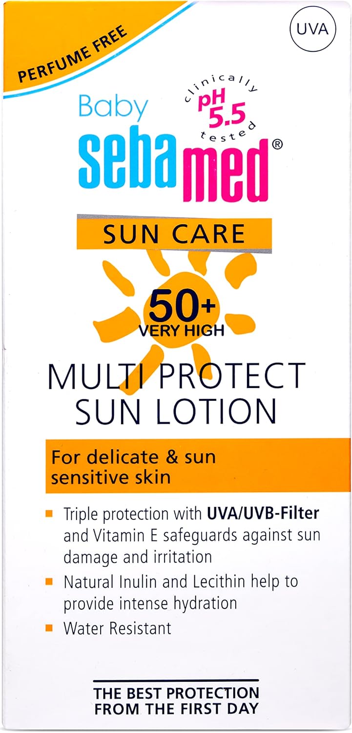 Sebamed Baby Sun Lotion SPF 50+ | Water Resistant Sunscreen for Sensitive Skin