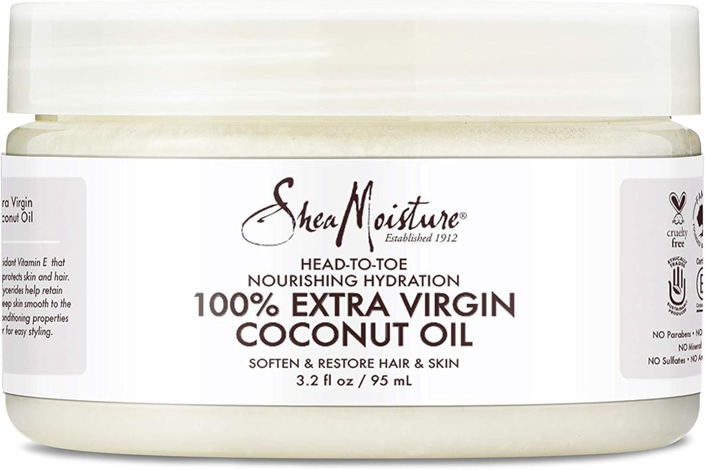 زيت جوز الهند 100% Extra Virgin من Shea Moisture - ترطيب من الرأس للقدمين 3.2 أونصة