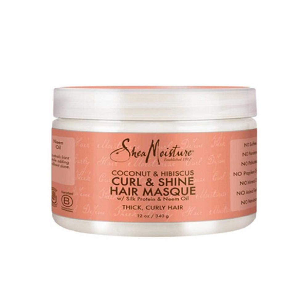 Shea-Moisture-Hair-Mask-340g-Curl-And-Shine-With-Hibiscus-And-Coconut-