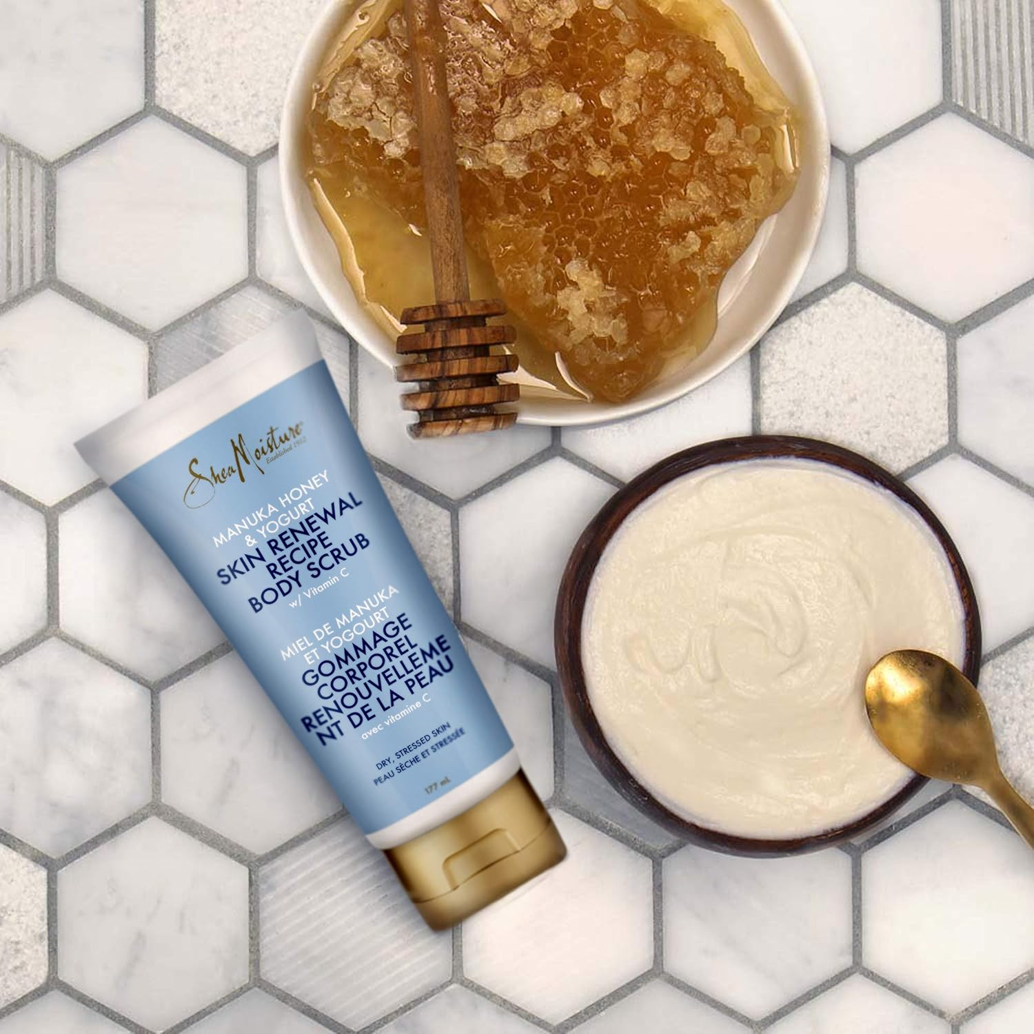 SheaMoisture Manuka Honey & Yogurt Body Scrub – Exfoliating Moisturizer 170 ml