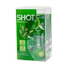 SHOT Green Tea Mouthwash Capsules - 20 Pieces of 15ml for Fresh Breath