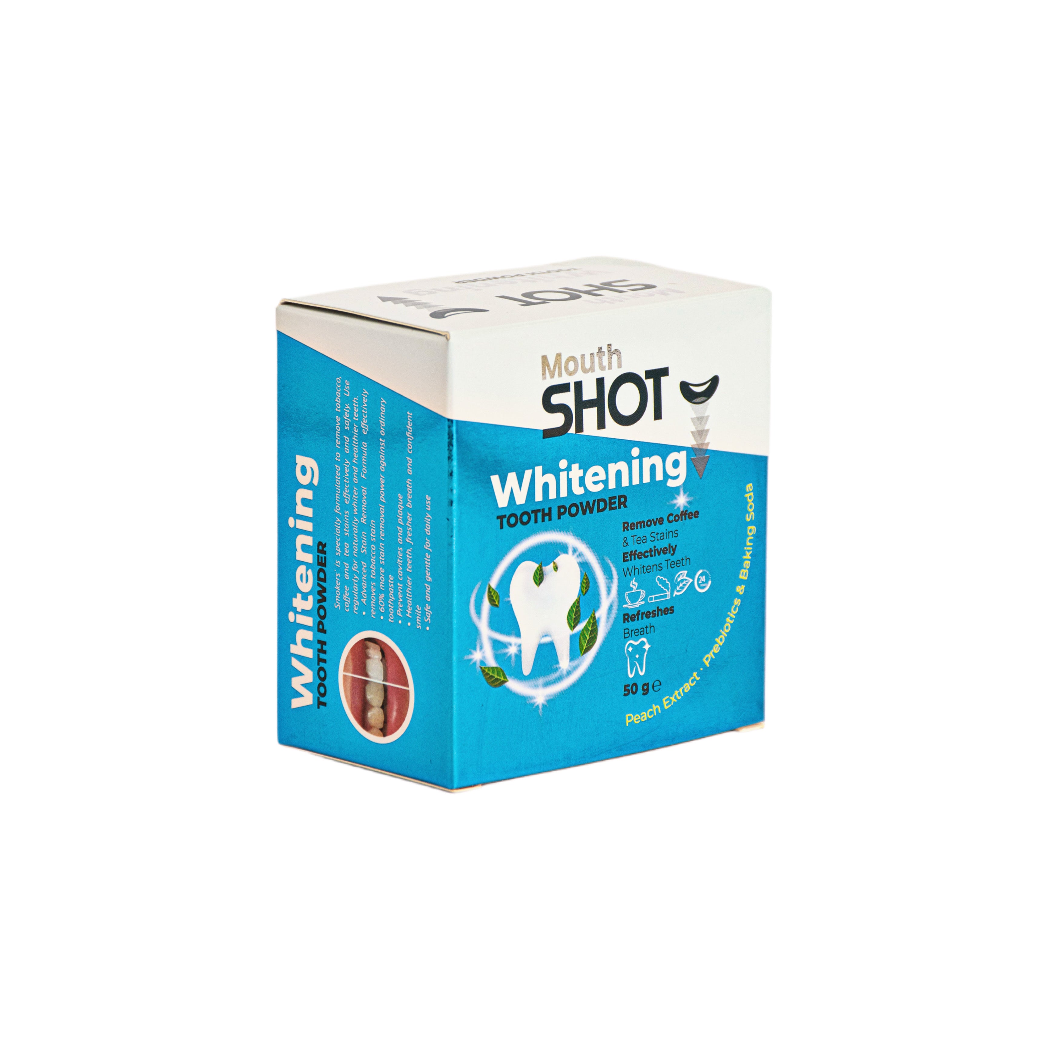 مسحوق تبييض الأسنان SHOT بمستخلص الخوخ - 50 غ