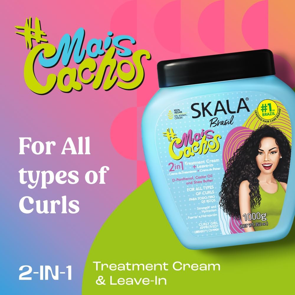 Skala Hair Cream Mais Cachos 1000g Dipanthenol Extract For curly hair
