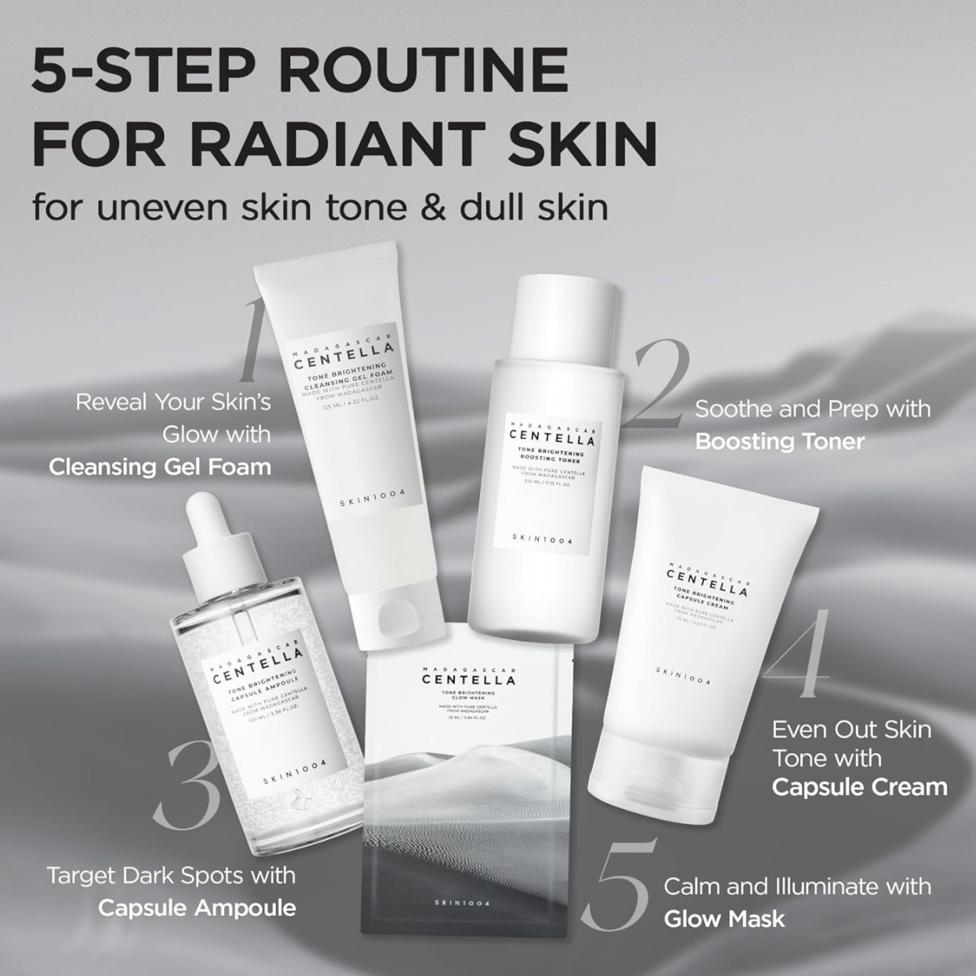 SKIN1004 Madagascar Centella Ampoule - سيرم الوجه المنير 50 مل