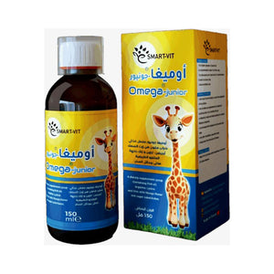 شراب Omega Junior من Smart-Vit للأطفال - نكهة مانجو لدعم الدماغ والمناعة