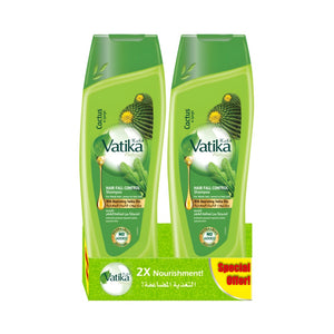 Vatika Hair Shampoo 350ml Fall Protection With Aloe Vera And Watercress Twin Pack