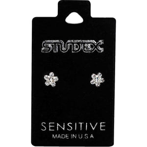 STUDEX EARSTD S6004W SENS STAIN DAISY APR CRYSTAL (13)