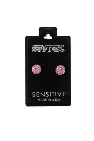 STUDEX EARSTD S5340W SENS STNLS 6MM FIREBALL LIGHT ROSE (3)