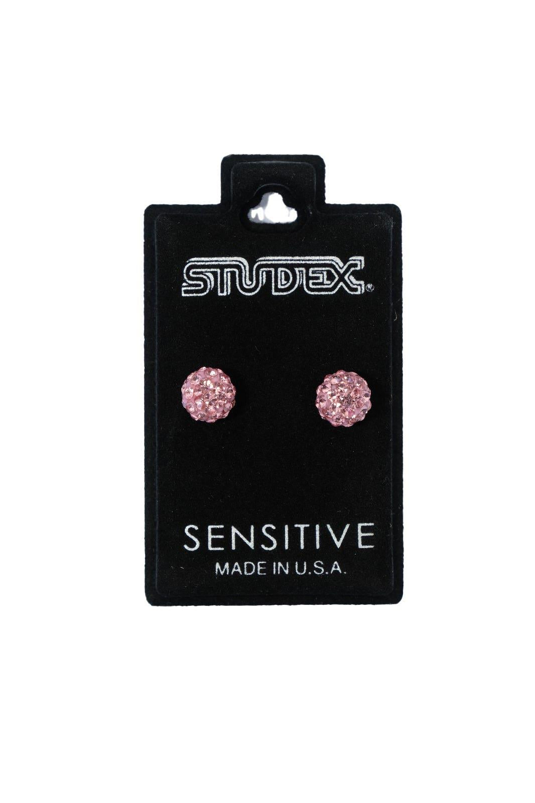 STUDEX EARSTD S5340W SENS STNLS 6MM FIREBALL LIGHT ROSE (3)