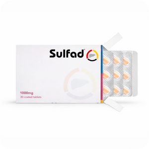 Sulfad 1000 mg - Liver Support & Antioxidant Formula (30 Coated Tablets)