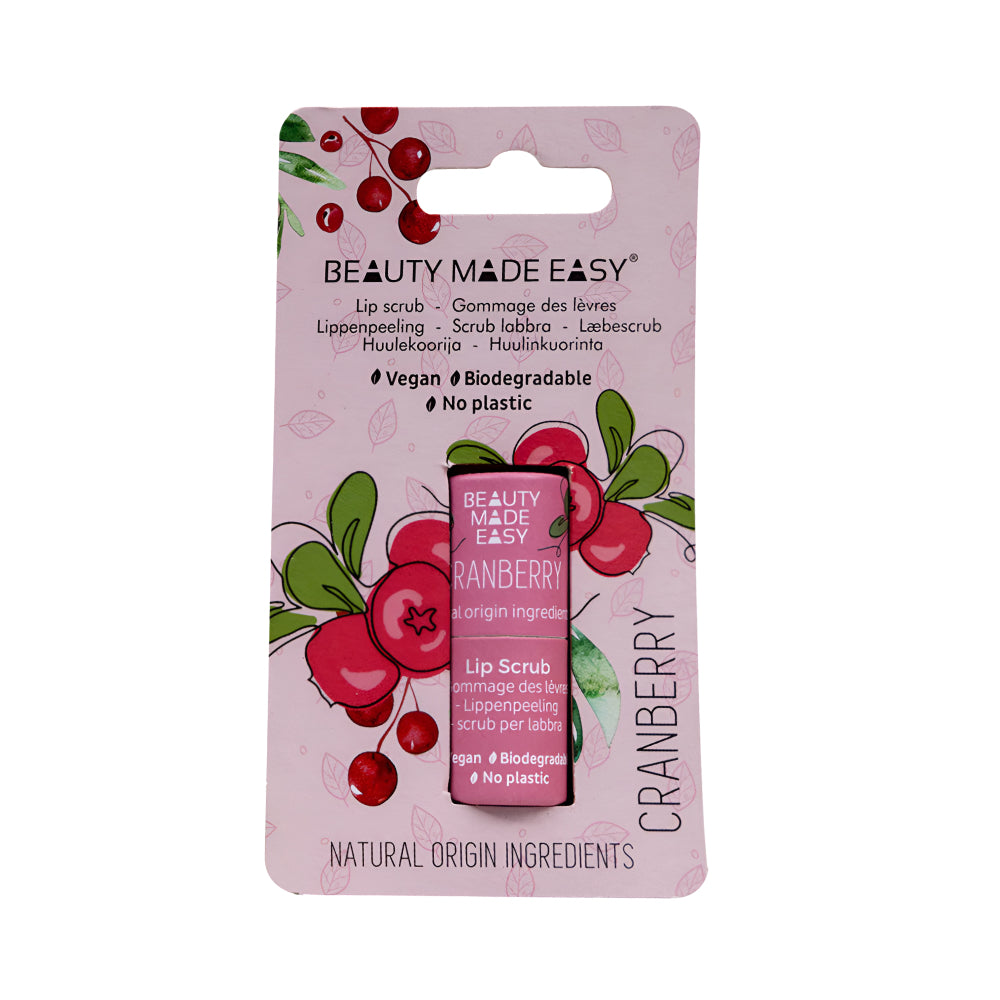 Beauty Made Easy Lip Scrub 6g Cranberries