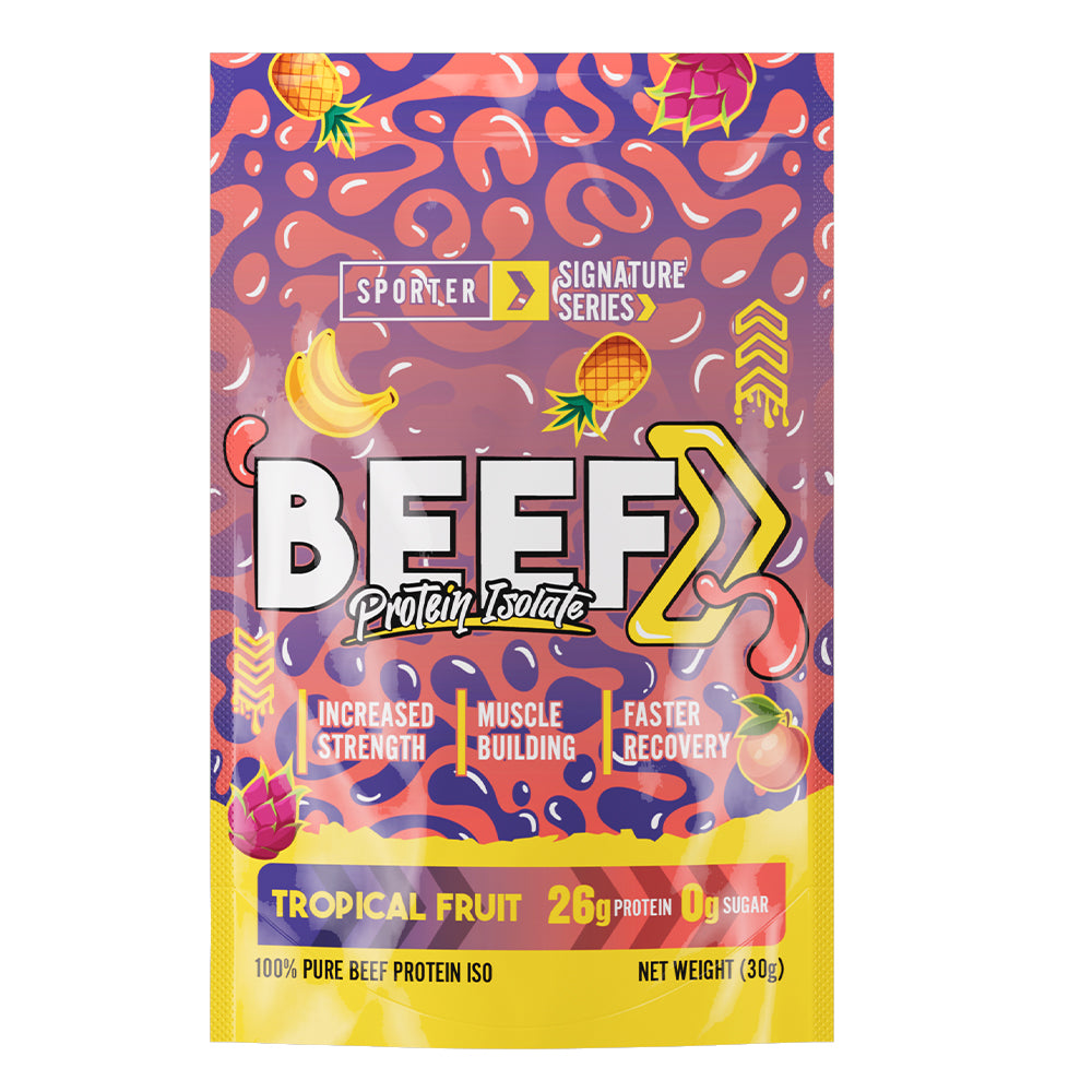 Sporter - Beef Protein Isolate Sachet - Tropical Fruit - 1 Serving