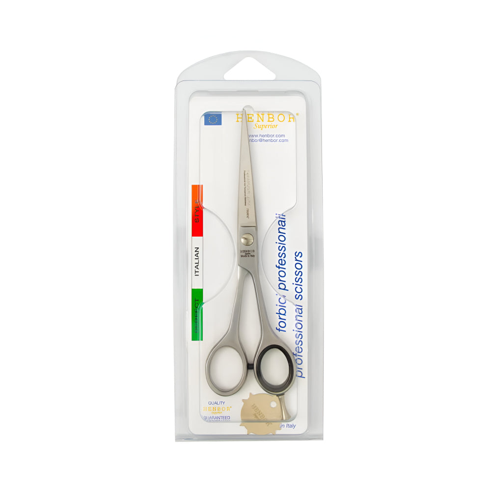 Henbor hair scissors hinbor classic line steel and finger rest size 6