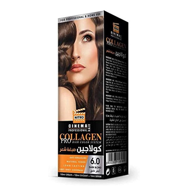 Nitro cinema hair color collagen pro 6.0 dark blonde