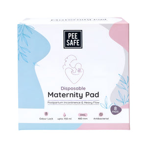 Pee safe postpartum pads 8pads xxxl ultra soft leak resistant with flexible sides