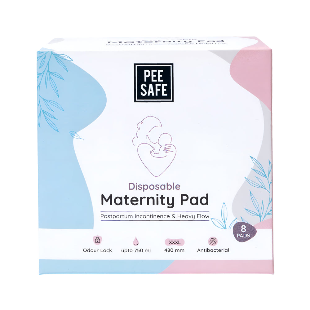 Pee safe postpartum pads 8pads xxxl ultra soft leak resistant with flexible sides