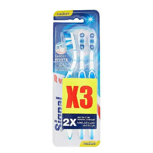 Signal toothbrush 3pc shiny white medium