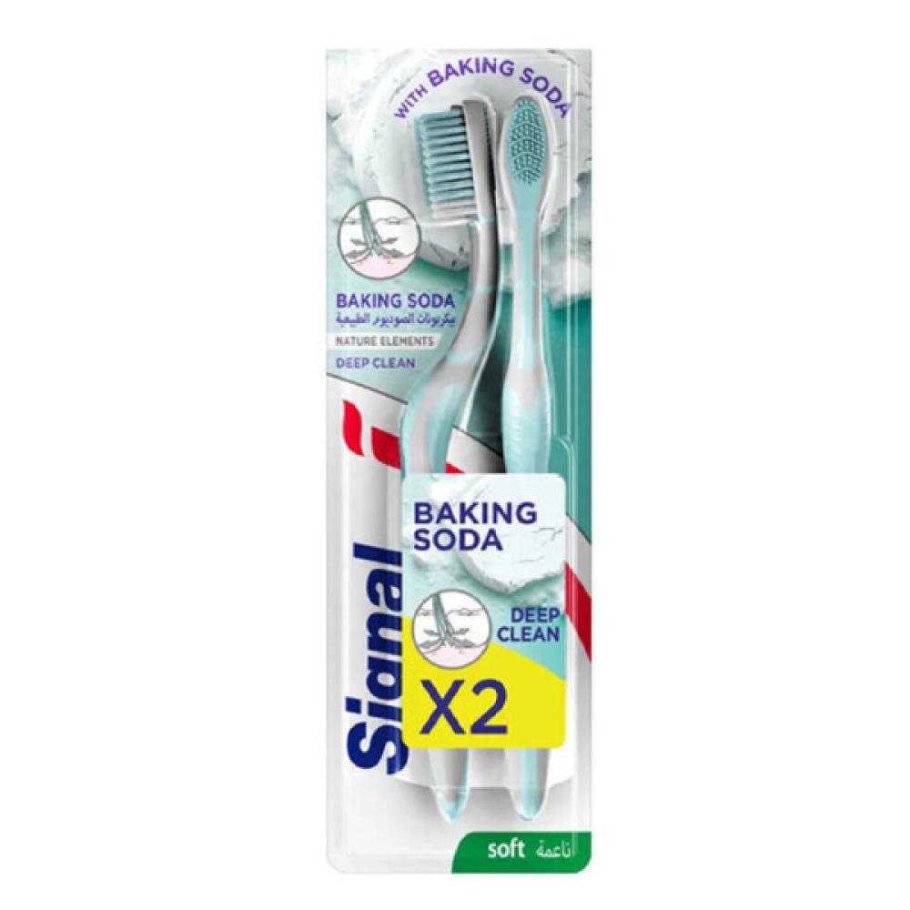 Signal toothbrush 2pc natural sodium bicarbonate soft