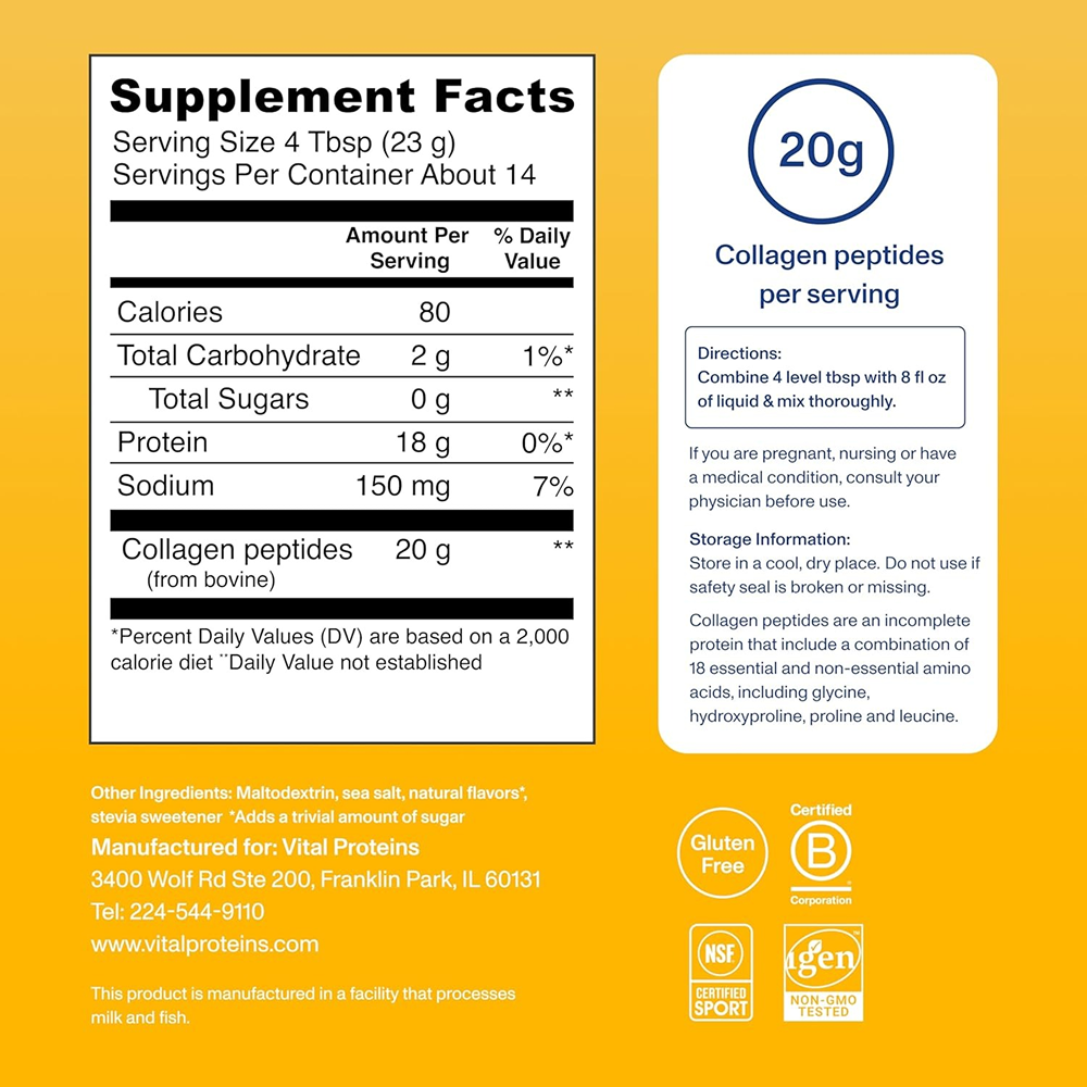 Vital Proteins Collagen Peptides (Vanilla) 327g