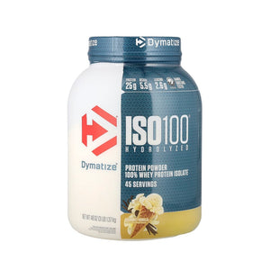 Dymatize ISO 100 بروتين مصل اللبن المعزول المتحلل – فانيليا جورميه 3 lbs