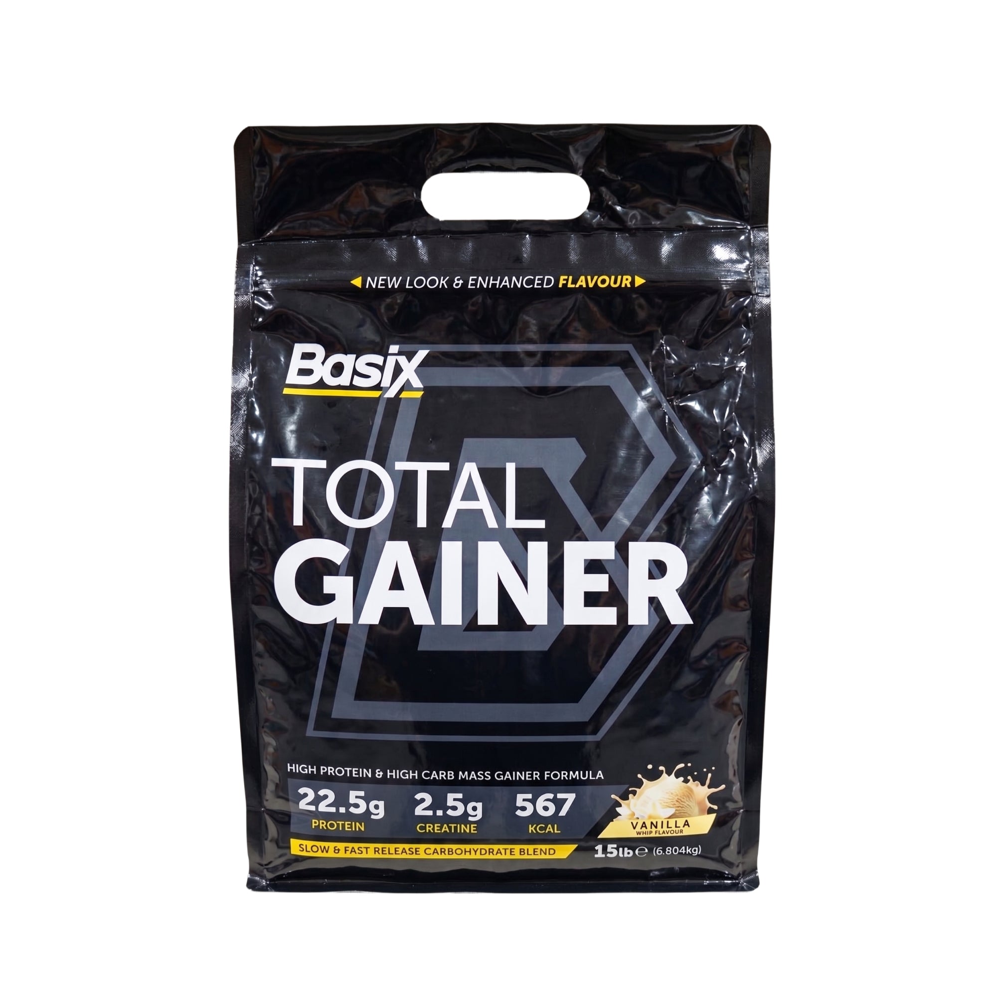 Basix Gain Total Gainer - High Protein & Carb Weight Gainer Formula 15 LB