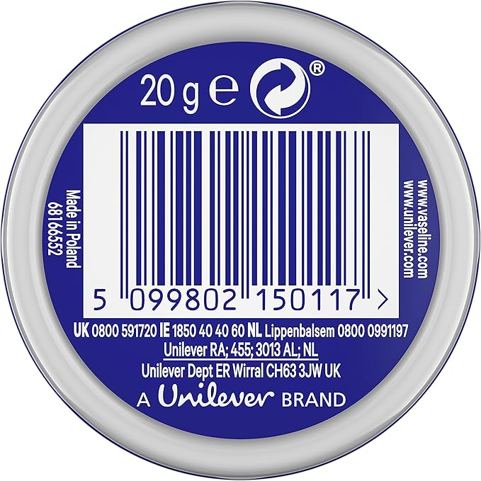 Vaseline Lip Therapy Original Petroleum Jelly Tin - 20g Lip Balm