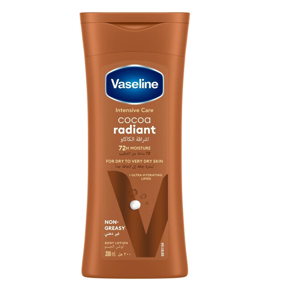 Vaseline Intensive Care Cocoa Radiant Body Lotion for Dry Skin - 200ml