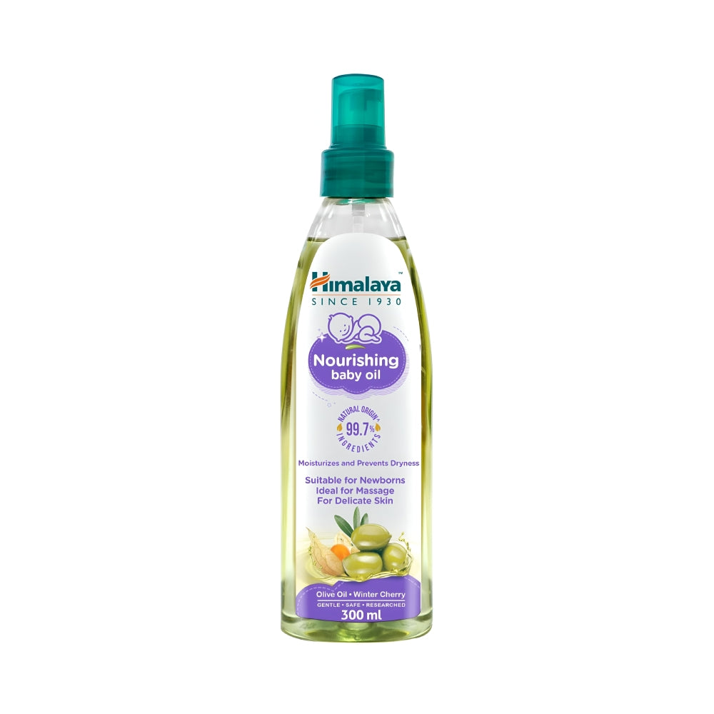 Himalaya baby oil 300ml nourishing with olive oil and winter cherry