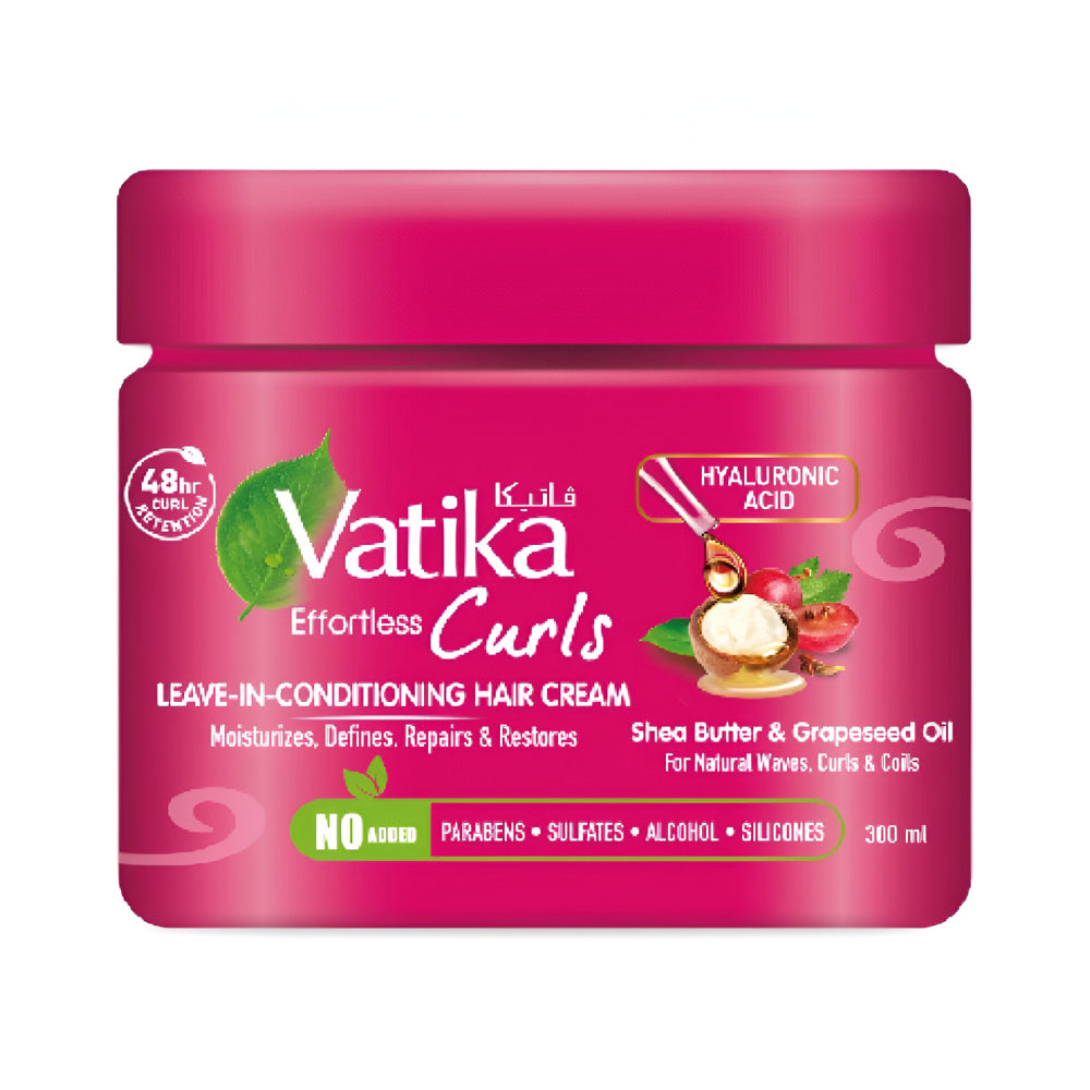 Vatika Hair Cream 300ml Curl Softener Leave-In For Hair