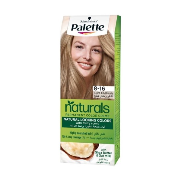 Palette hair color naturals 8.16 light ash blonde