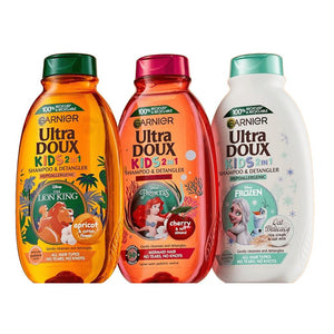Garnier baby hair shampoo 400ml ultra doux with apricot 3 pieces   with cherry 3 pieces   oat milk 3 pieces