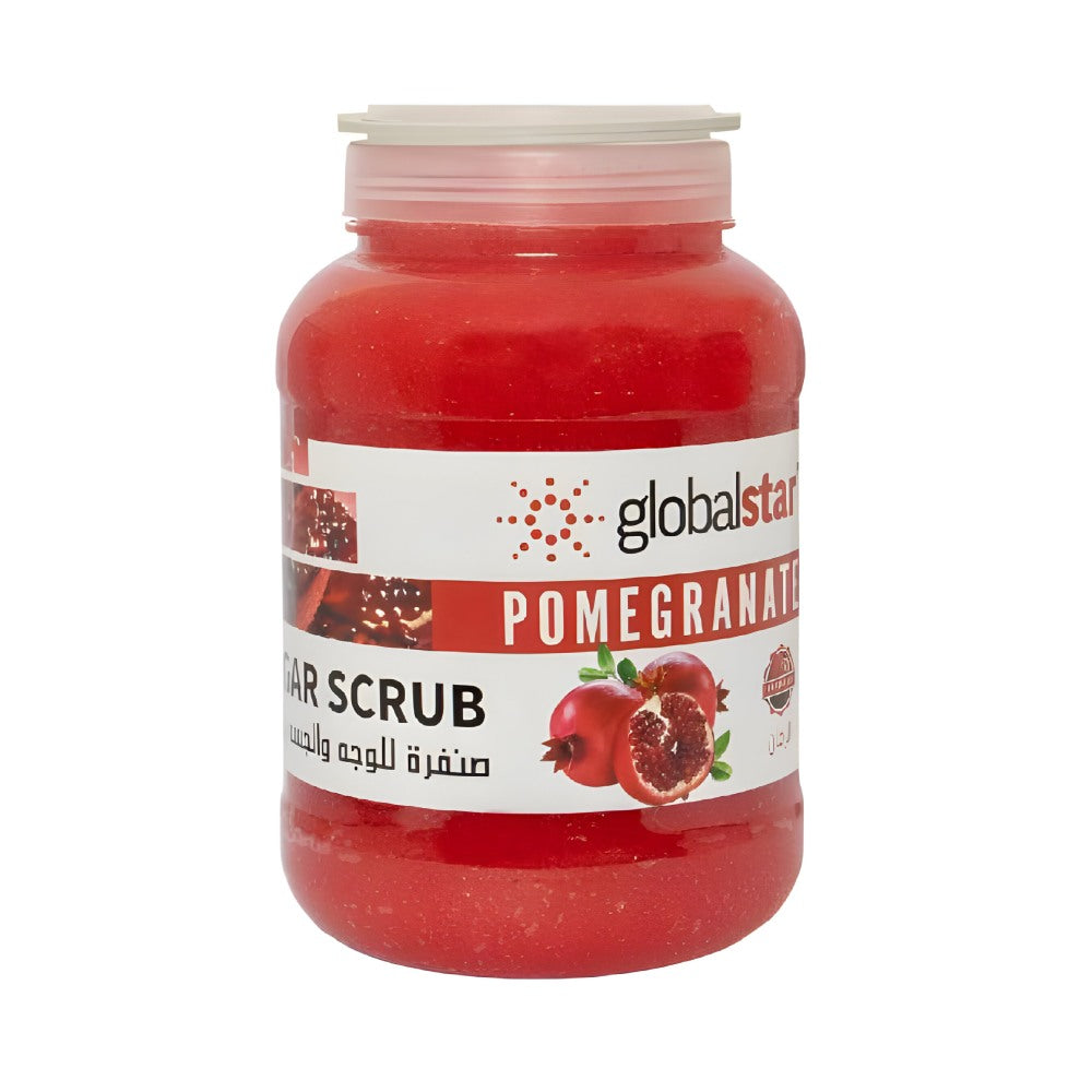 Global star sugar scrub 5kg for face and body with pomegranate