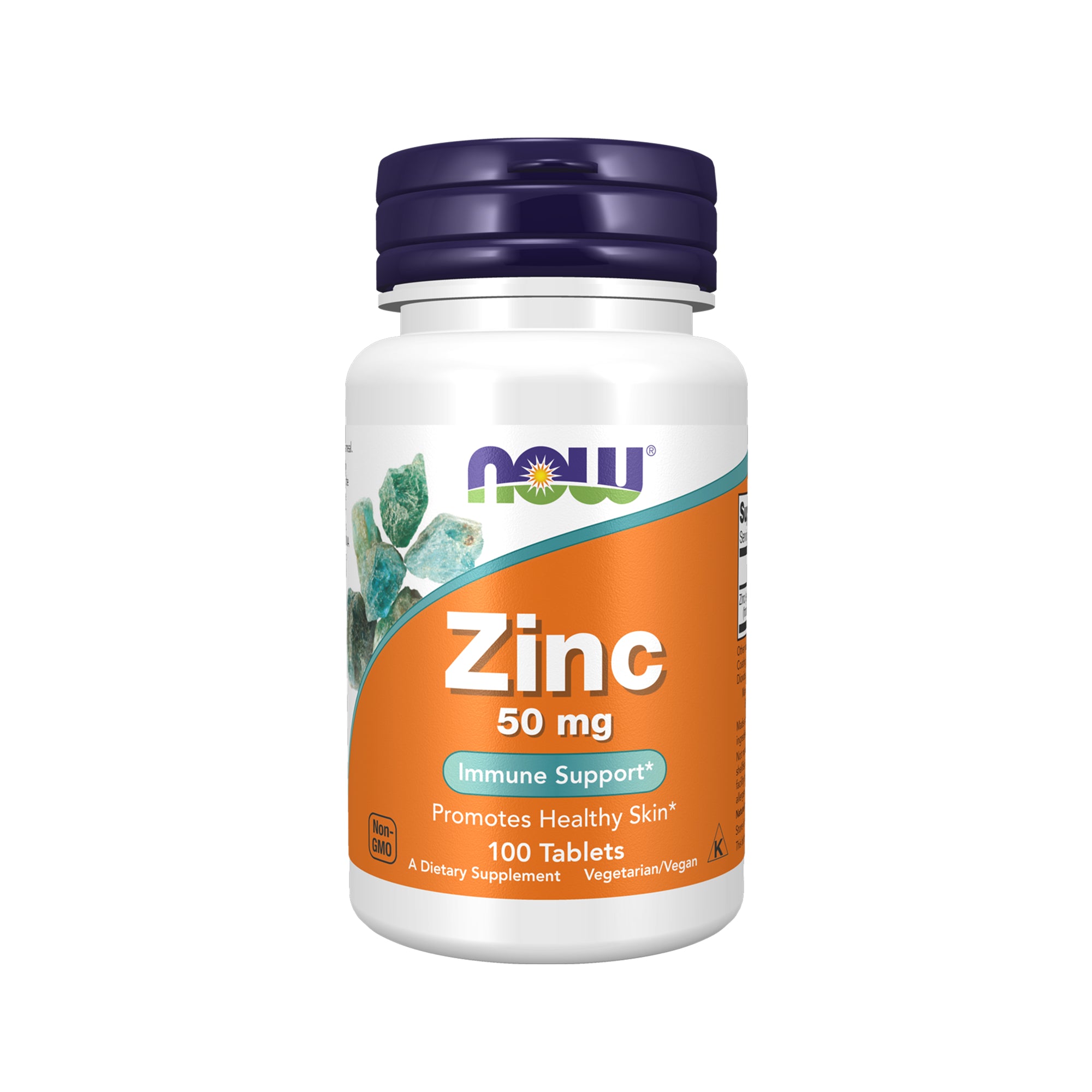 NOW Foods Zinc 50 mg, 100 Tablets - Essential Mineral Supplement